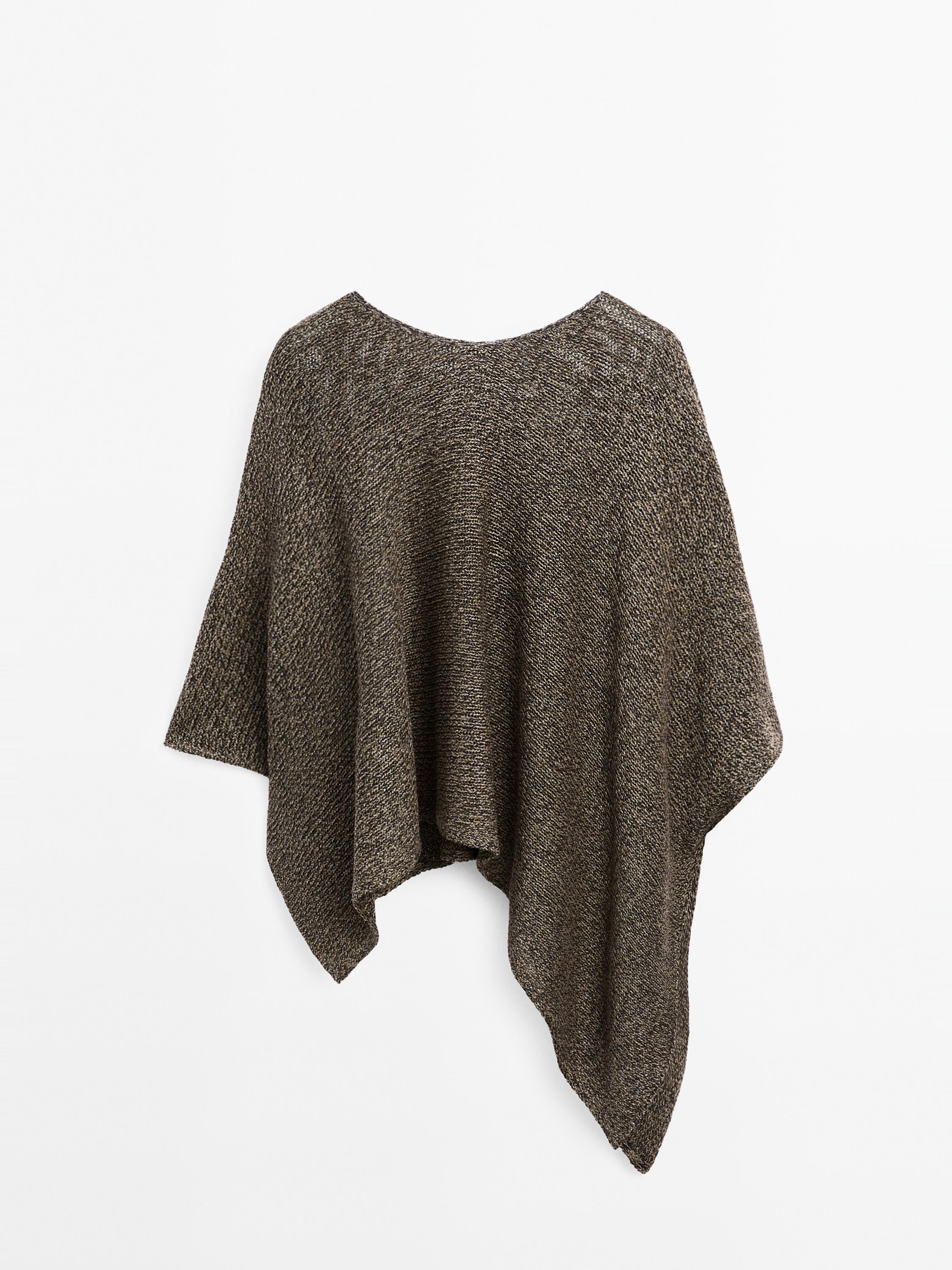 Flecked knit cape - STUDIO